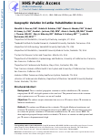 Cover page: Geographic Variation in Access to Cardiac Rehabilitation.