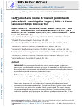 Cover page: Best Practice Alerts Informed by Inpatient Opioid Intake to Reduce Opioid Prescribing after Surgery (PRIOR): A Cluster Randomized Multiple Crossover Trial.