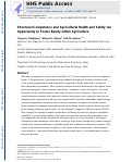 Cover page: Structural Competency and Agricultural Health and Safety: An Opportunity to Foster Equity within Agriculture.