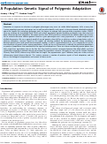 Cover page: A Population Genetic Signal of Polygenic Adaptation