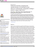 Cover page: Field demonstration analyzing the implementation of individual animal electronic identification and genetic testing in western range sheep flocks.