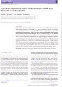 Cover page: A practical computational method for the anisotropic redshift-space three-point correlation function