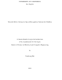 Cover page: Towards Better Automatic Speech Recognition Systems for Children