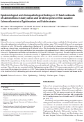 Cover page: Epidemiological and clinicopathological findings in 15 fatal outbreaks of salmonellosis in dairy calves and virulence genes in the causative Salmonella enterica Typhimurium and Dublin strains.