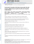 Cover page: Psychometric evaluation of the Muscle Dysmorphic Disorder Inventory (MDDI) among cisgender gay men and cisgender lesbian women