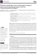 Cover page: Pesticides and Bladder Cancer: Mechanisms Leading to Anti-Cancer Drug Chemoresistance and New Chemosensitization Strategies