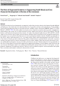 Cover page: The Role of Organized Activities in Supporting Youth Moral and Civic Character Development: A Review of the Literature