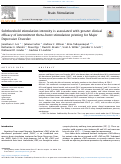 Cover page: Subthreshold stimulation intensity is associated with greater clinical efficacy of intermittent theta-burst stimulation priming for Major Depressive Disorder