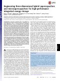 Cover page: Engineering three-dimensional hybrid supercapacitors and microsupercapacitors for high-performance integrated energy storage