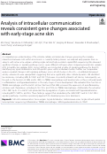 Cover page: Analysis of intracellular communication reveals consistent gene changes associated with early-stage acne skin