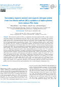 Cover page: Secondary organic aerosol and organic nitrogen yields from the nitrate radical (NO3) oxidation of alpha-pinene from various RO2 fates