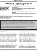 Cover page: The Fast and the Furious:  Low-Risk Chest Pain and the Rapid Rule-Out Protocol
