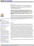 Cover page: Multi-clonal SARS-CoV-2 neutralization by antibodies isolated from severe COVID-19 convalescent donors.