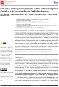 Cover page: Prevalence of Mosquito Populations in the Caribbean Region of Colombia with Important Public Health Implications