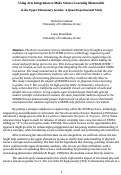 Cover page: Using Arts Integration to Make Science Learning Memorable in the Upper Elementary Grades: A Quasi-Experimental Study