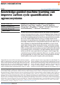 Cover page: Knowledge-guided machine learning can improve carbon cycle quantification in agroecosystems