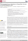 Cover page: Predicting Egg Passage Adaptations to Design Better Vaccines for the H3N2 Influenza Virus.