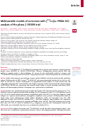 Cover page: Multivariable models of outcomes with [177Lu]Lu-PSMA-617: analysis of the phase 3 VISION trial.