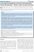 Cover page: Transcriptional Regulation of Human Dual Specificity Protein Phosphatase 1 (DUSP1) Gene by Glucocorticoids