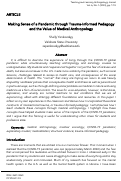 Cover page: Making Sense of a Pandemic through Trauma-Informed Pedagogy and the Value of Medical Anthropology