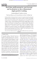 Cover page: Real-time multi-parameter spectroscopy and localization in three-dimensional single-particle tracking