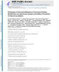 Cover page: Phenotypes of Recurrent Wheezing in Preschool Children: Identification by Latent Class Analysis and Utility in Prediction of Future Exacerbation