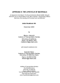 Cover page: Appendix H: The Lifecycle of Materials: An Appendix to the Report, “A Lifecycle Emissions Model (LEM): Lifecycle Emissions From Transportation Fuels, Motor Vehicles, Transportation Modes, Electricity Use, Heating and Cooking Fuels, and Materials” 