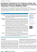 Cover page: Neoadjuvant Osimertinib for the Treatment of Stage I-IIIA Epidermal Growth Factor Receptor–Mutated Non–Small Cell Lung Cancer: A Phase II Multicenter Study