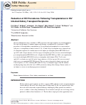 Cover page: Reduction of HIV Persistence Following Transplantation in HIV-Infected Kidney Transplant Recipients