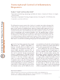 Cover page: Transcriptional Control of Inflammatory Responses