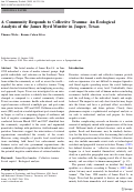 Cover page: A Community Responds to Collective Trauma: An Ecological Analysis of the James Byrd Murder in Jasper, Texas