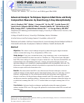 Cover page: Advanced Analysis Techniques Improve Infant Bone and Body Composition Measures by Dual-Energy X-Ray Absorptiometry