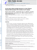 Cover page: In vivo and in vitro ivacaftor response in cystic fibrosis patients with residual CFTR function: N‐of‐1 studies