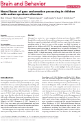 Cover page: Neural bases of gaze and emotion processing in children with autism spectrum disorders