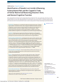 Cover page: Identification of Genetic Loci Jointly Influencing Schizophrenia Risk and the Cognitive Traits of Verbal-Numerical Reasoning, Reaction Time, and General Cognitive Function.