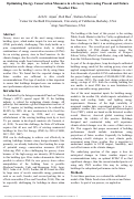 Cover page: Optimizing energy conservation measures in a grocery store using present and future weather files