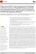 Cover page: A Spike-Based mRNA Vaccine Encapsulated in Phospholipid 1,2-Dioleoyl-sn-Glycero-3-PhosphoEthanolamine Containing Lipid Nanoparticles Induced Potent B- and T-Cell Responses Associated with Protection Against SARS-CoV-2 Infection and COVID-19-like Symptoms in Hamsters.