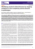 Cover page: Identifying amyloid-related diseases by mapping mutations in low-complexity protein domains to pathologies