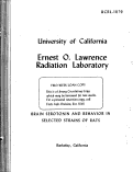 Cover page: BRAIN SEROTONIN AND BEHAVIOR IN SELECTED STRAINS OF RATS