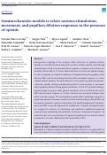 Cover page: Semimechanistic models to relate noxious stimulation, movement, and pupillary dilation responses in the presence of opioids