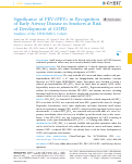 Cover page: Significance of FEV3/FEV6 in Recognition of Early Airway Disease in Smokers at Risk of Development of COPD Analysis of the SPIROMICS Cohort