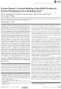 Cover page: Protein Kinase C Controls Binding of Igo/ENSA Proteins to Protein Phosphatase 2A in Budding Yeast*