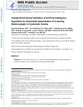 Cover page: Independent External Validation of Artificial Intelligence Algorithms for Automated Interpretation of Screening Mammography: A Systematic Review