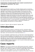 Cover page: Complications of hydroxyapatite reconstruction of suboccipital craniotomy