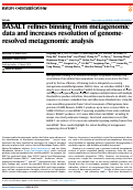 Cover page: BASALT refines binning from metagenomic data and increases resolution of genome-resolved metagenomic analysis.