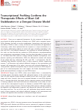 Cover page: Transcriptional Profiling Confirms the Therapeutic Effects of Mast Cell Stabilization in a Dengue Disease Model