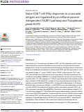 Cover page: Naïve CD8 T cell IFNγ responses to a vacuolar antigen are regulated by an inflammasome-independent NLRP3 pathway and Toxoplasma gondii ROP5