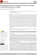 Cover page: A Comprehensive Review on Bacterial Vaccines Combating Antimicrobial Resistance in Poultry.