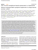 Cover page: Use of serial smartphone-based assessments to characterize diverse neuropsychiatric symptom trajectories in a large trauma survivor cohort.