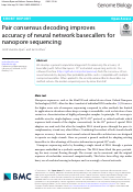 Cover page: Pair consensus decoding improves accuracy of neural network basecallers for nanopore sequencing